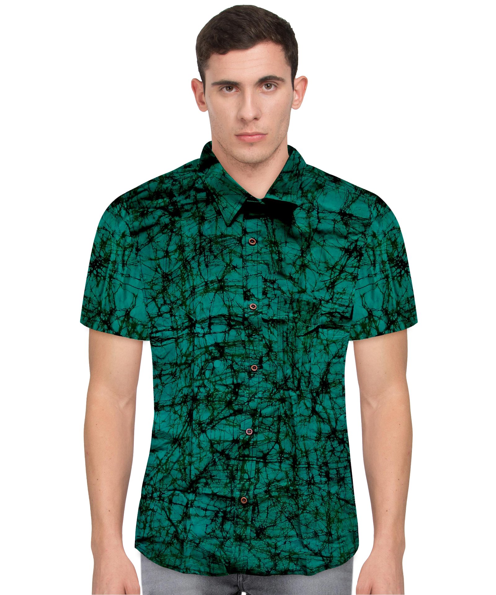 Trendy and comfortable batik print casual cotton shirt