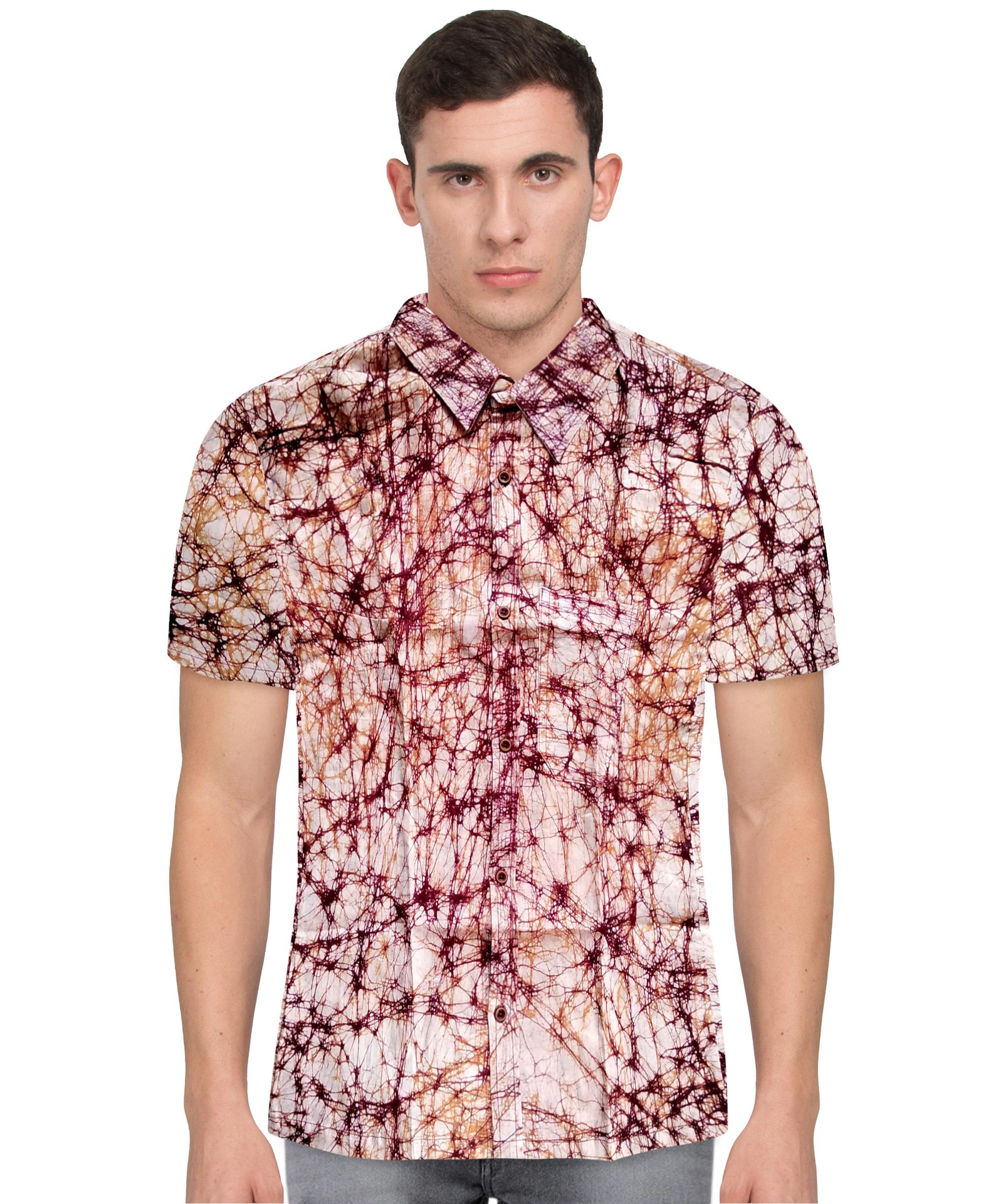 Batik print cotton casual shirt