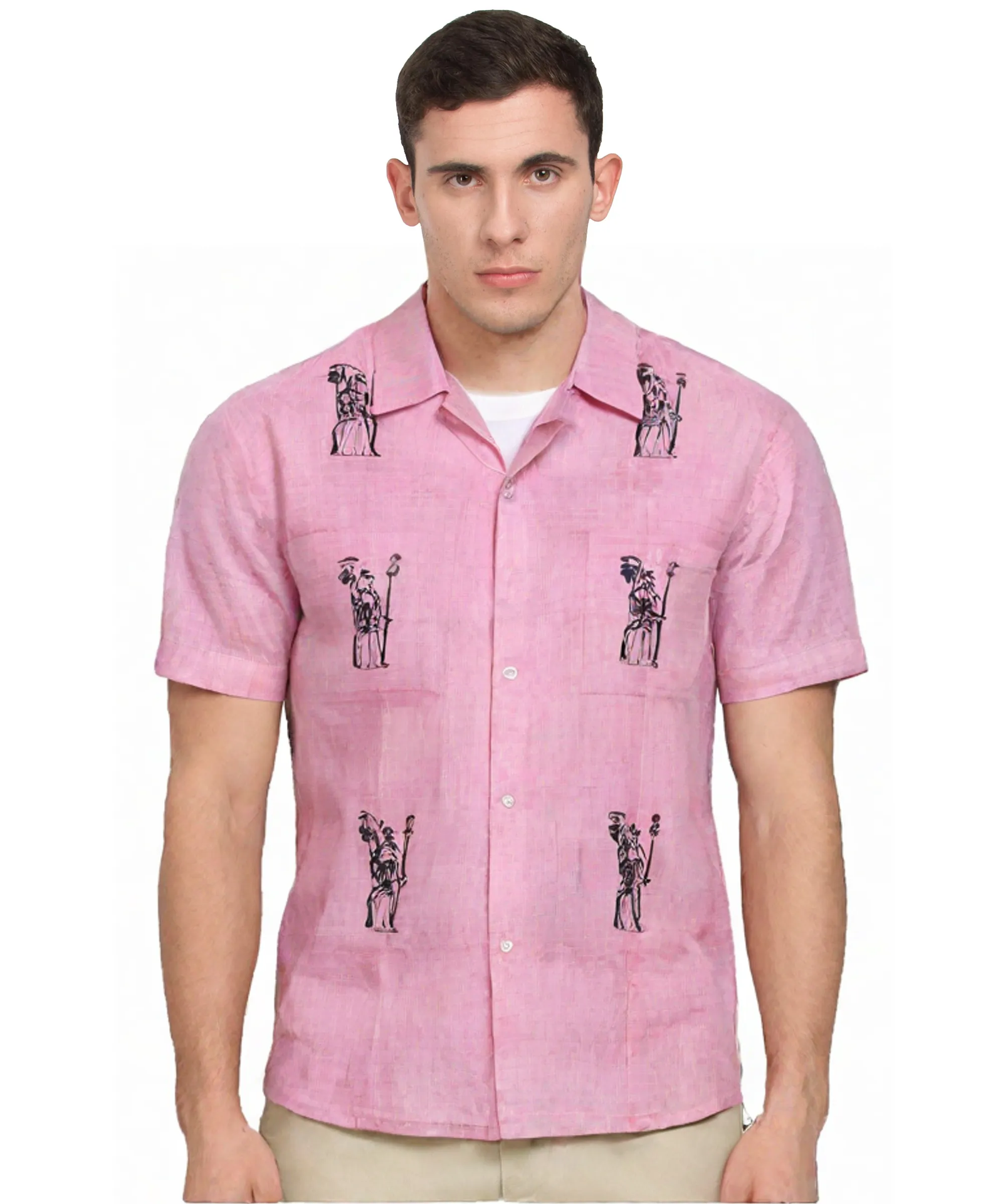 Rustic Charm: Hand Block Printed Cotton Shirt, Rosewood Hue, Unique Casual Style